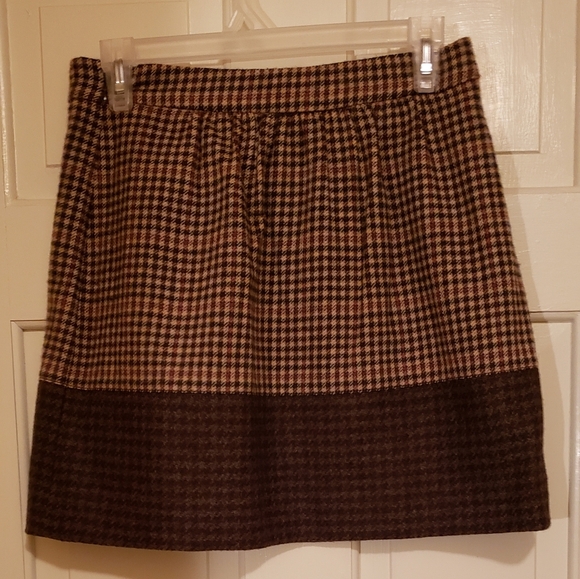 J Crew Houndstooth Check Mini Skirt size 2 - Picture 2 of 8